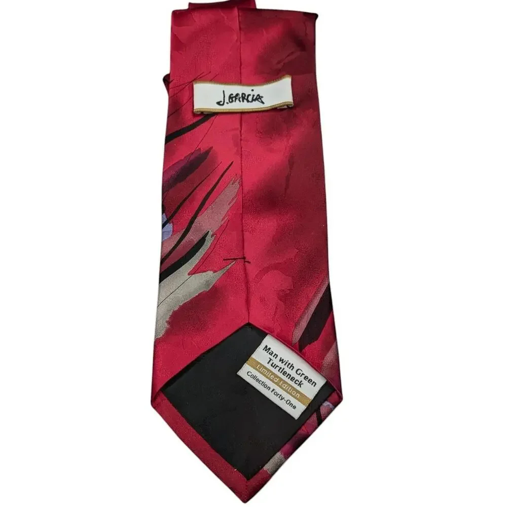 Jerry Garcia Silk Tie Collection Forty One Abstract Design 59‎ x 3.5 Red